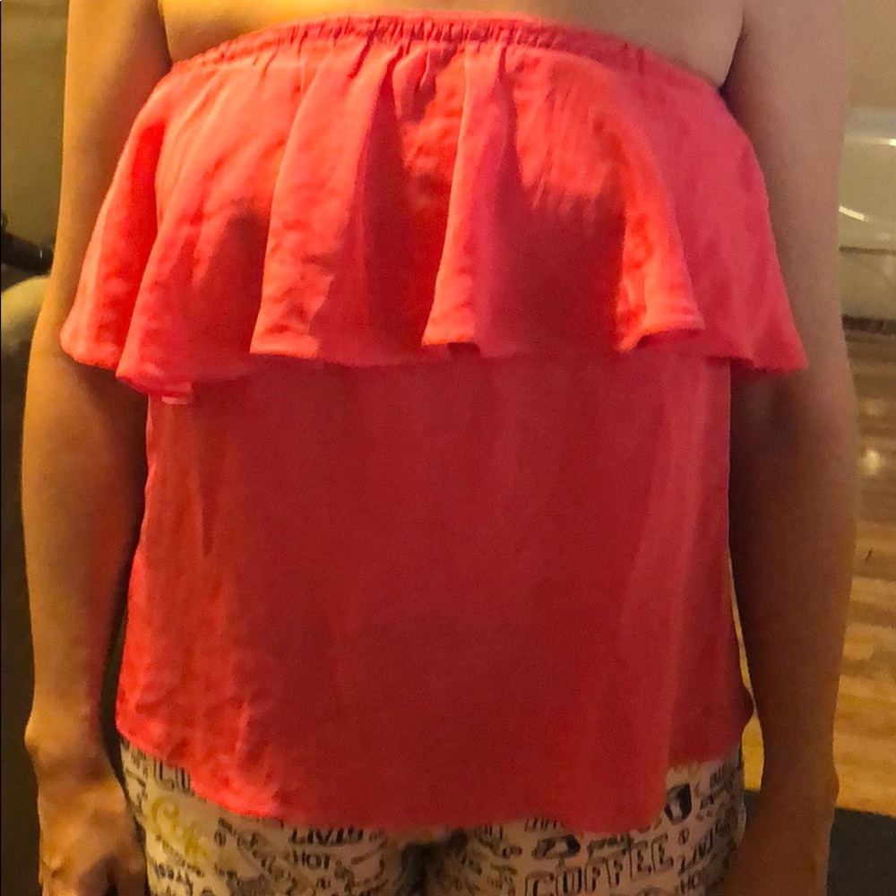 Coral/pink tube top